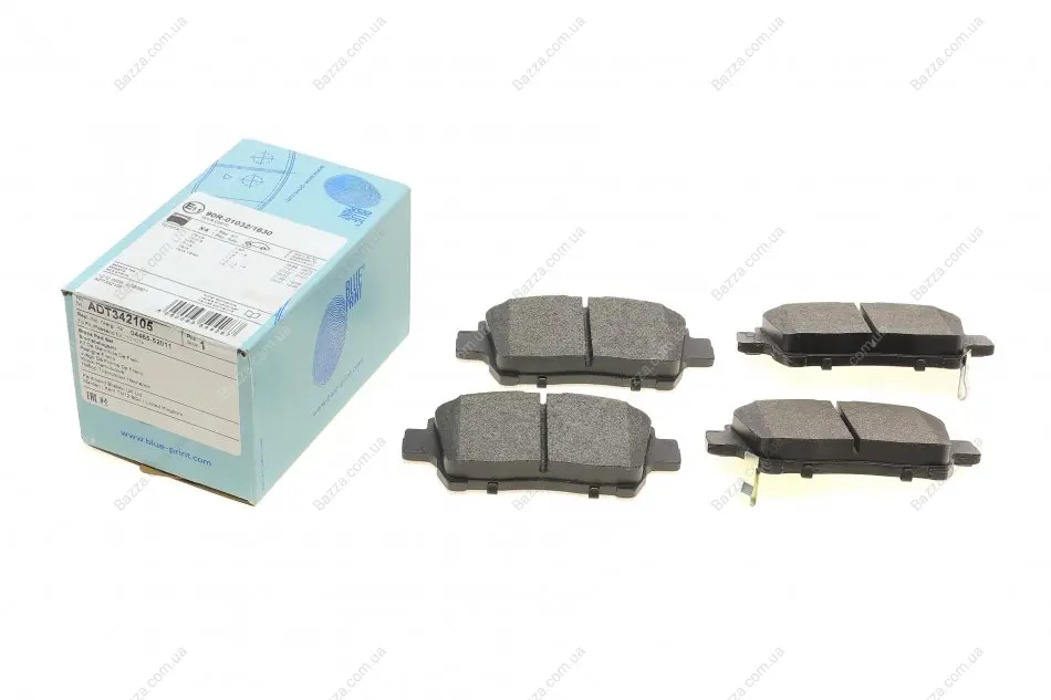 Передние тормозные колодки blue print ADT342105
