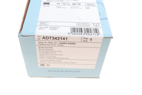 Передні тормозні (гальмівні) колодки blue Print ADT342141