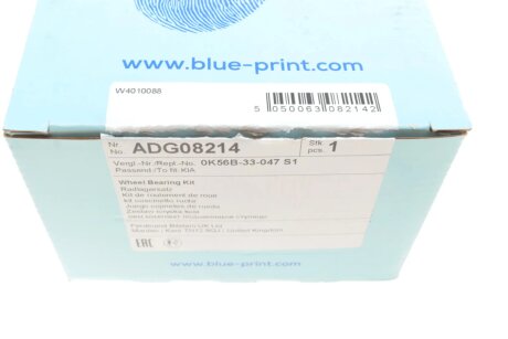 Подшипник передней ступицы blue Print ADG08214