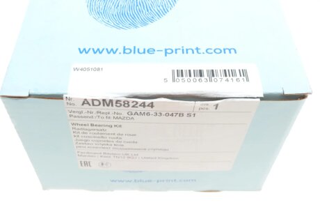 Підшипник передньої ступиці blue Print ADM58244