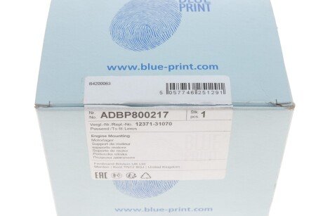 Подушка (опора) двигуна blue Print ADBP800217