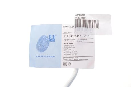 Шланг тормозной передний blue Print ADA105317