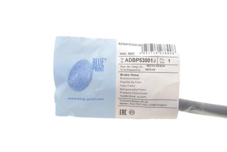 Шланг тормозной передний blue Print ADBP530010