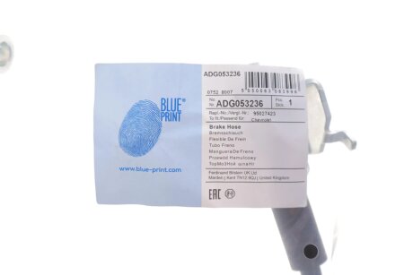 Шланг тормозной передний blue Print ADG053236