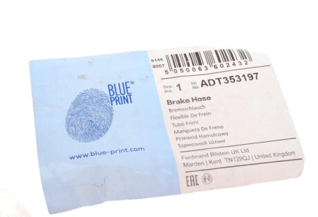 Шланг гальмівний передній blue Print ADT353197
