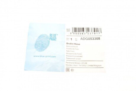 Шланг гальмівний задній blue Print ADG053308