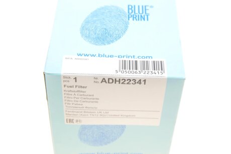 Паливний (топливный) фільтр blue Print ADH22341