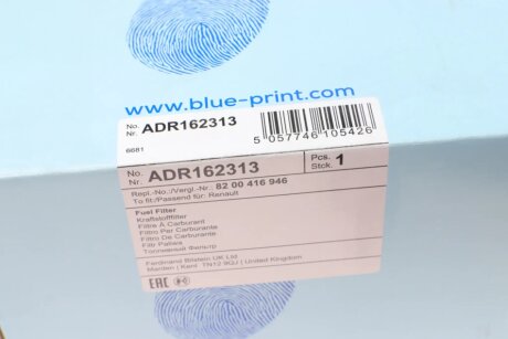 Паливний (топливный) фільтр blue Print ADR162313