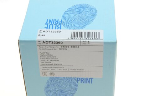 Топливный фильтр blue Print ADT32360
