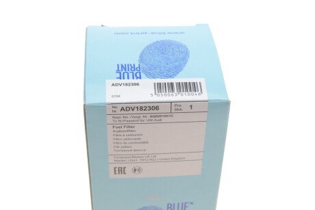 Топливный фильтр blue Print ADV182306