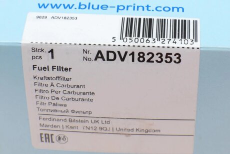 Топливный фильтр blue Print ADV182353