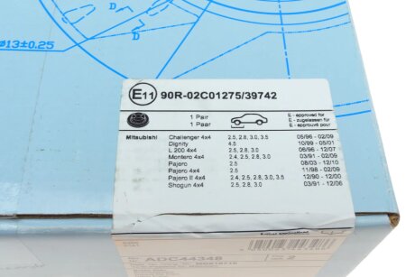Тормозной диск blue Print ADC44348