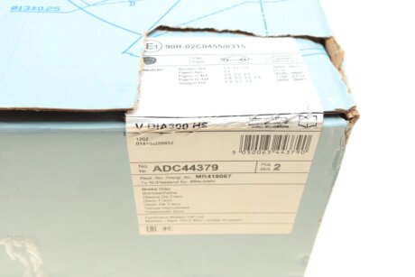 Тормозной диск blue Print ADC44379