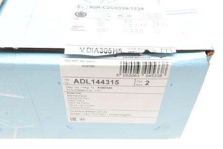 Тормозной диск blue Print ADL144315