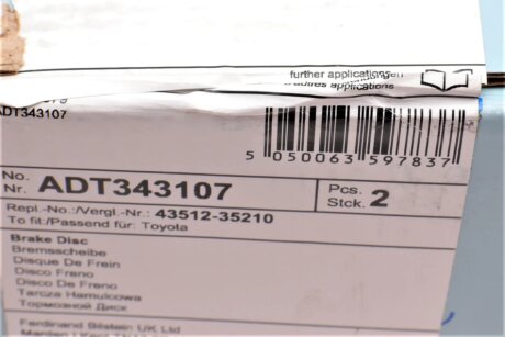 Тормозной диск blue Print ADT343107