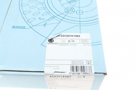 Тормозной диск blue Print ADU174357