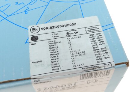 Тормозной диск blue Print ADW194312