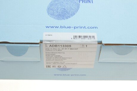 Вижимний підшипник blue Print ADB113305