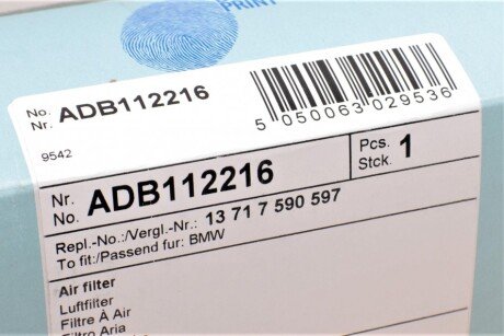 Повітряний фільтр blue Print ADB112216