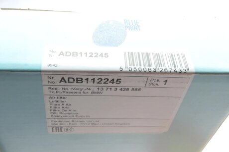 Воздушный фильтр blue Print ADB112245