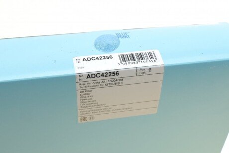 Повітряний фільтр blue Print ADC42256