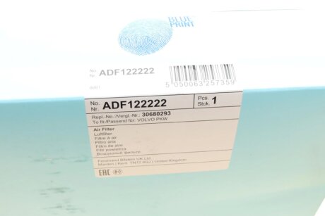 Воздушный фильтр blue Print ADF122222