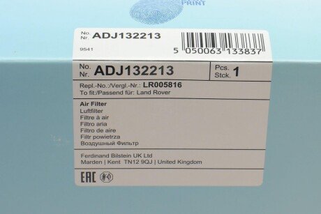 Воздушный фильтр blue Print ADJ132213