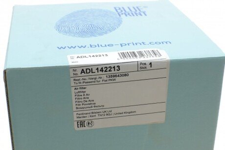 Воздушный фильтр blue Print ADL142213