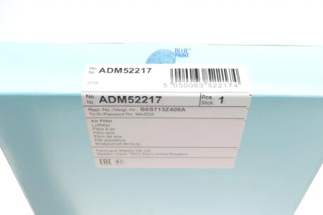 Повітряний фільтр blue Print ADM52217