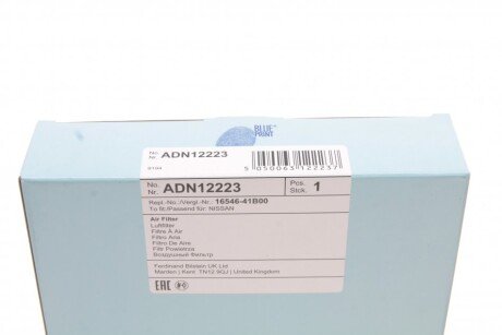 Повітряний фільтр blue Print ADN12223