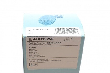Воздушный фильтр blue Print ADN12252