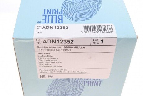 Воздушный фильтр blue Print ADN12352