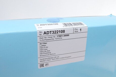 Воздушный фильтр blue Print ADT322108
