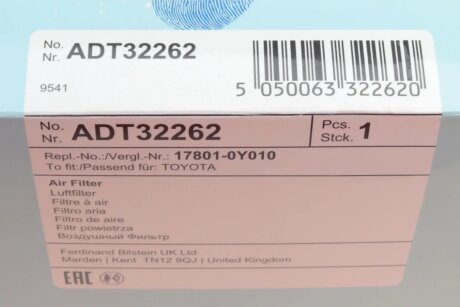 Воздушный фильтр blue Print ADT32262