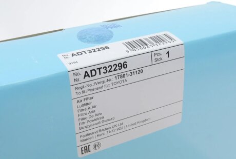 Повітряний фільтр blue Print ADT32296