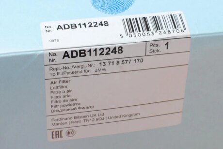 Воздушный фильтр двигателя blue Print ADB112248