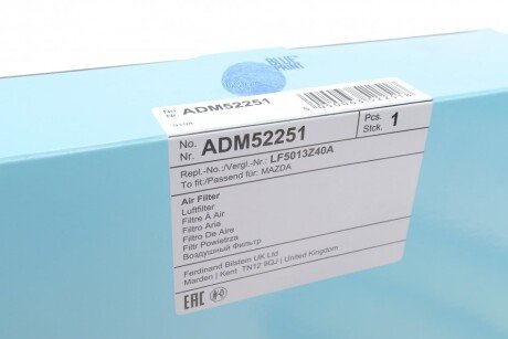 Воздушный фильтр двигателя blue Print ADM52251