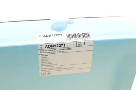 Повітряний фільтр двигуна blue Print ADN12271