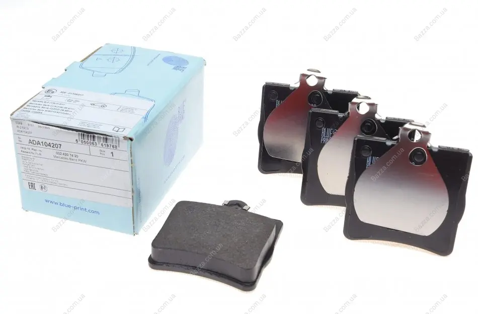 Задні тормозні (гальмівні) колодки Blue Print ADA104207 (фото 1)