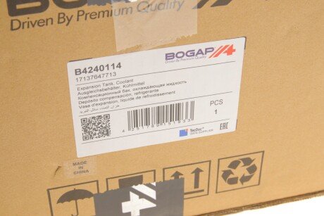 Розширювальний бачок система охолодження bogap B4240114