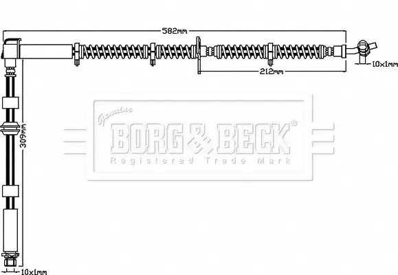 Гальмівний шланг BORG & BECK BBH8017 (фото 1)