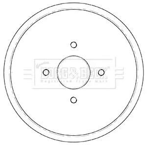 Гальмiвнi барабани з пiдшипником BORG & BECK BBR7252