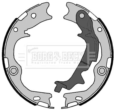 Колодки ручного (стоячого) гальма BORG & BECK BBS6488 (фото 1)