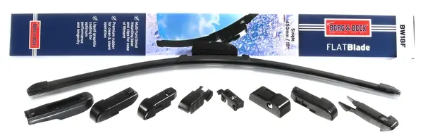 Щiтка склоочисника 450mm безкаркасна, з мультиадаптером BORG & BECK BW18F
