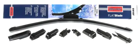 Щiтка склоочисника 450mm безкаркасна, з мультиадаптером BORG & BECK BW18F