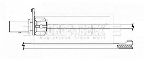 Датчик гальмiвних колодок borg & beck BWL3140