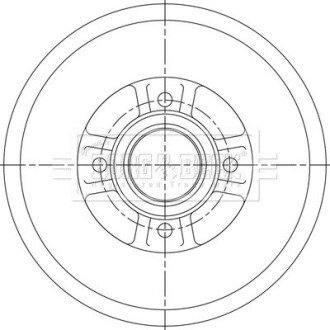 Гальмiвнi барабани з пiдшипником borg & beck BBR7254