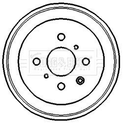 Гальмiвнi барабани заднiй borg & beck BBR7120 на Пежо 107