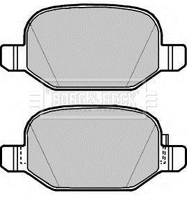 Тормозні (гальмівні) колодки borg & beck BBP2412