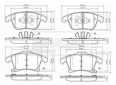 Тормозні (гальмівні) колодки borg & beck BBP2564